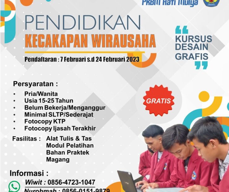 Telah Dibuka Pendaftaran PKW Desain Grafis 2023 PKBM Hati Mulya