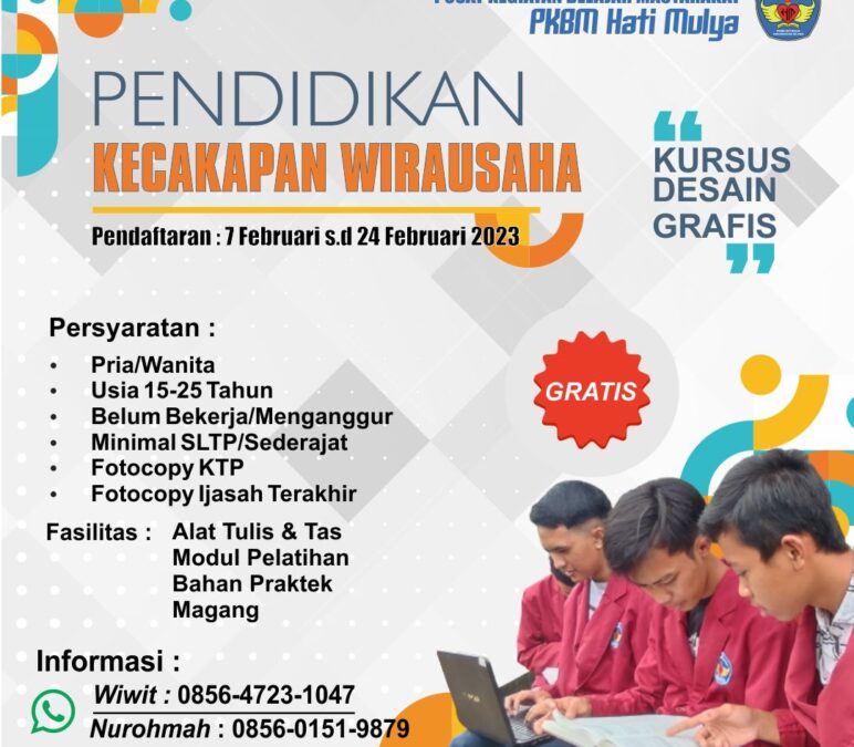 Telah Dibuka Pendaftaran PKW Desain Grafis 2023 PKBM Hati Mulya